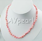7-8mm coral choker necklace