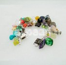 pearl crystal and multi stone bracelet