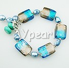 Handmade pearl colored glaze bracelet