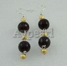 faceted smoky quartz earrings