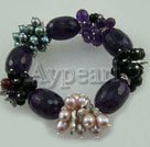 perle ametyst armbånd