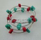 coral and turquoise bangle