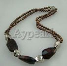 5-6mm pearl and gemstone necklace