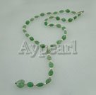 Handmade aventurine pearl necklace