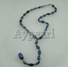 Handmade Sodalite pearl necklace