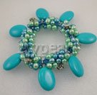 Discount pearl crystal and turquoise bracelet