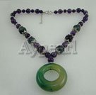 Handmade amethyst agate necklace