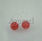 Handmade cherry quartz earrings