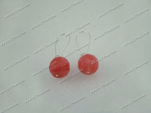 Handmade cherry quartz earrings
