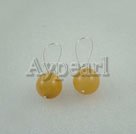 Handmade yehllow jade earrings
