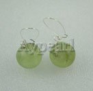 green rutilated quartz ball earrings
