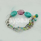 Handmade turquoise crystal bracelet