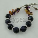 pearl and agate and blue sandstone necklace under $ 20