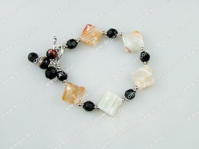 agate charm bracelet