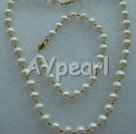 9-10mm white pearl sets