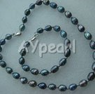9-10mm black pearl sets