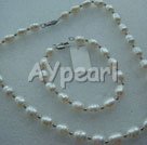 9-10mm white pearl sets