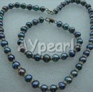 9-10mm black pearl sets
