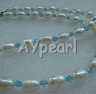Handmade pearl crystal necklace