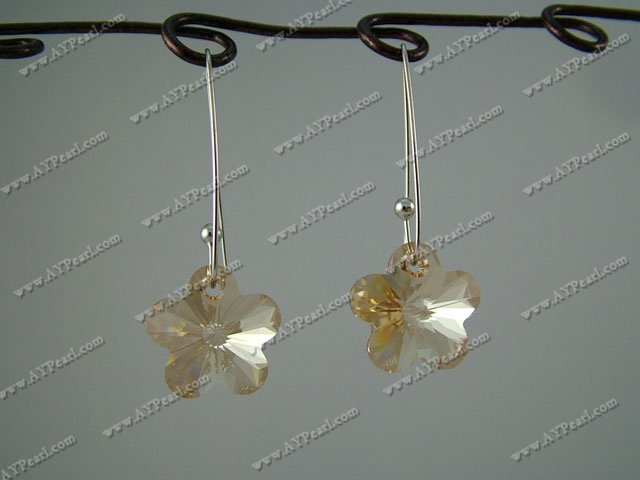 cute austrian crystal flower earrings