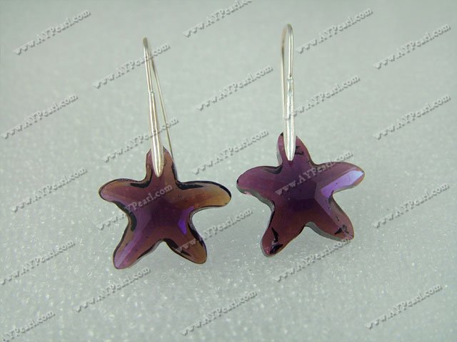 Handmade 925 silver crystal earrings