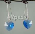 fashion austrian crystal heart earrings