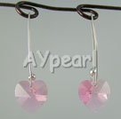 fashion austrian crystal heart earrings