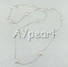 Handmade 925 silver pearl necklace