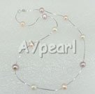 Handmade 925 silver pearl necklace