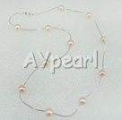 Handmade 925 silver pearl necklace