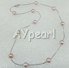 Handmade 925 silver pearl necklace