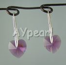 fashion austrian crystal heart earrings
