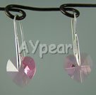 fashion austrian crystal heart earrings