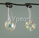 fashion austrian crystal heart earrings