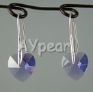 fashion austrian crystal heart earrings