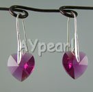 fashion austrian crystal heart earrings