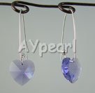 fashion austrian crystal heart earrings