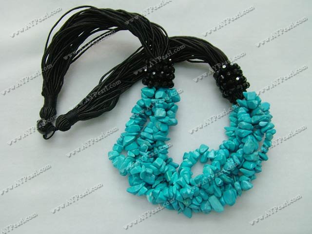 multi strand turquoise necklace