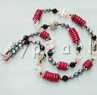 pearl and coral necklace under $18
