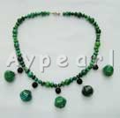 black crystal and phoenix stone necklace