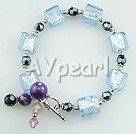 Handmade colored glaze crystal bracelet