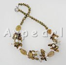 naszyjnik pearl Crystal i agat