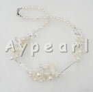 pearl and white crystal necklace