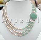 pearl and aventurine necklace