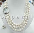 9-10mm white pearl necklace
