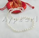 7-8mm white pearl beaded necklace
