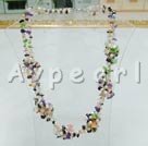 parel en multi stenen ketting