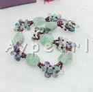 garnet and rainbow fluorite necklace under $ 30