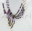 pearl and amethyst and garnet necklace under $ 40
