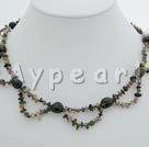 smoky quartz and tourmaline necklace under $ 15